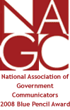 National Association of Government Communicators 2008 Blue Pencil Award