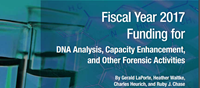 Fiscal Year 2017 Funding for DNA Analysis, Capacity Enhancement, and Other Forensic Activities