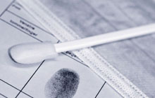 Fingerprint and cotton swab