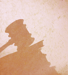 Silhouette of gavel