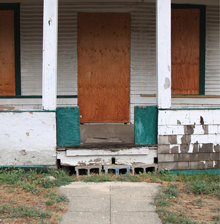 Decrepit walkway and porch