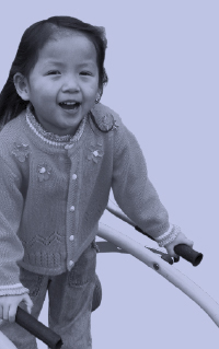 Young Asian girl on a playground
