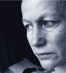 Woman's face showing grave concern