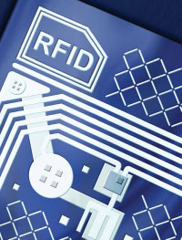 Artist rendering of an RFID chip