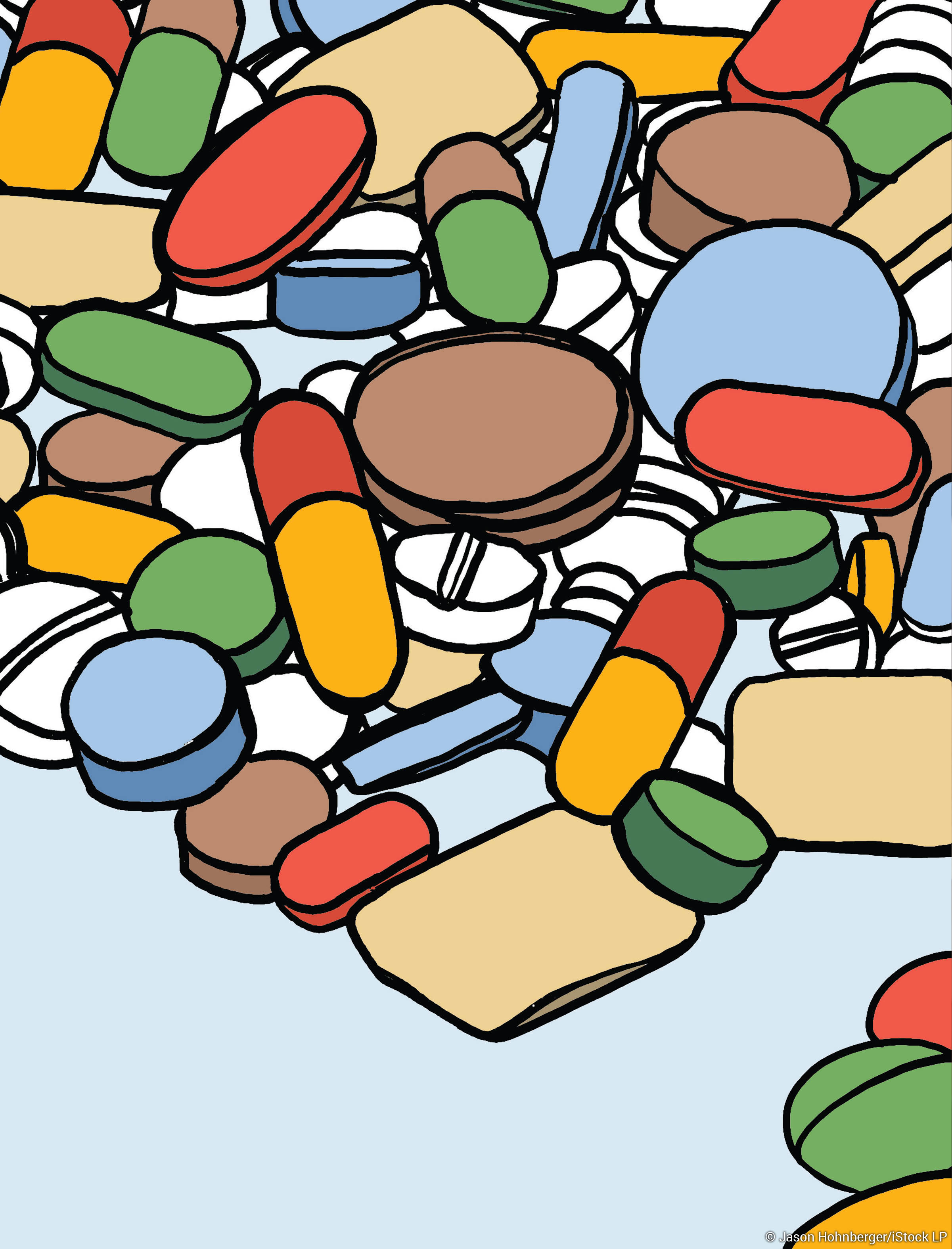 Assorted pills
