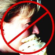 Image of woman covering mouth