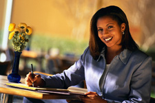 Photo of female writing