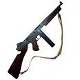 Photo of a Thompson machine gun