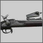 Blurry closeup of a rifle