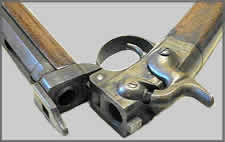 Close up of a breech loading firearm