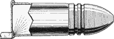 illustration of rimfire bullet