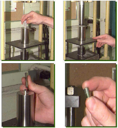 A powder metal mixture is cold pressed to form a bullet core