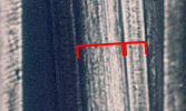 Example of lands and grooves
