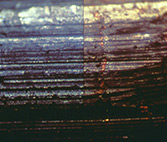 Striation marks on a fired bullet