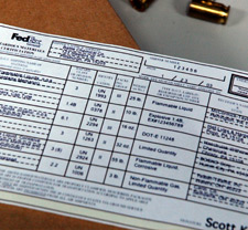 DOT label for FedEx Kinkos