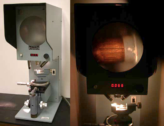 MP6 projecting measuring device righthand image shows unit in use