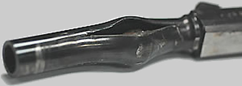 Split barrel resulting from incorrect ammunition
