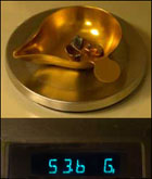 Weight in grains of bullet fragments