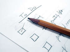 Photo of a To Do list with a pencil