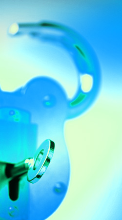 A lock and key