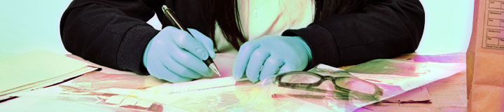 cropped image of a person's hands writing on a piece of paper