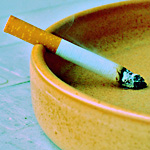 Cigarette in an ashtray